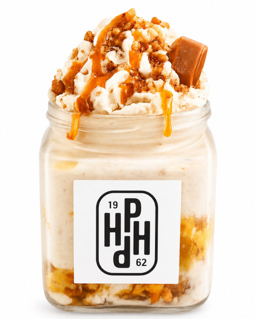Verrine glacée - Chicorée, poire et caramel